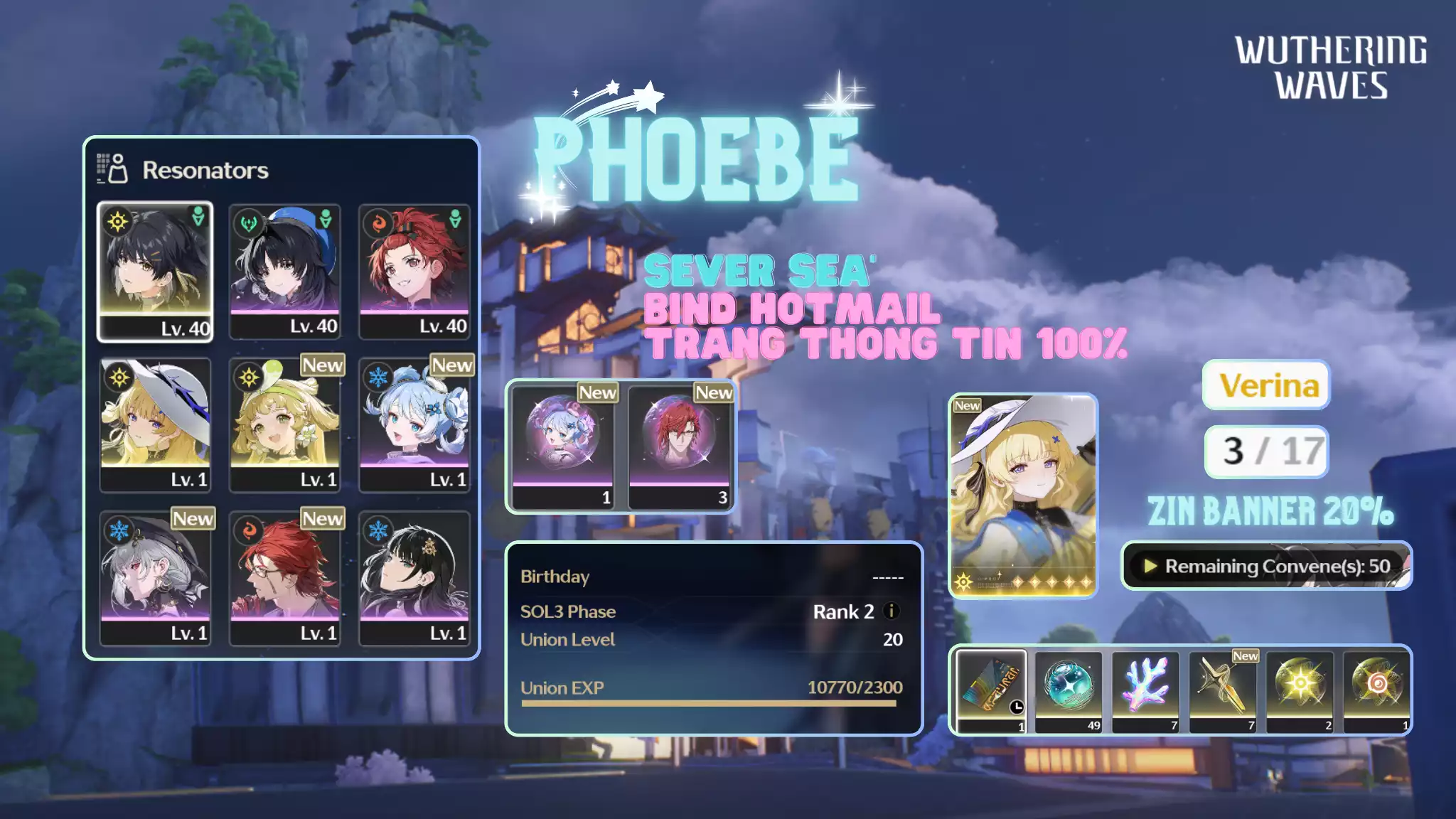 [Sea] Phoebe Đã lệch + Vé chọn 5 sao